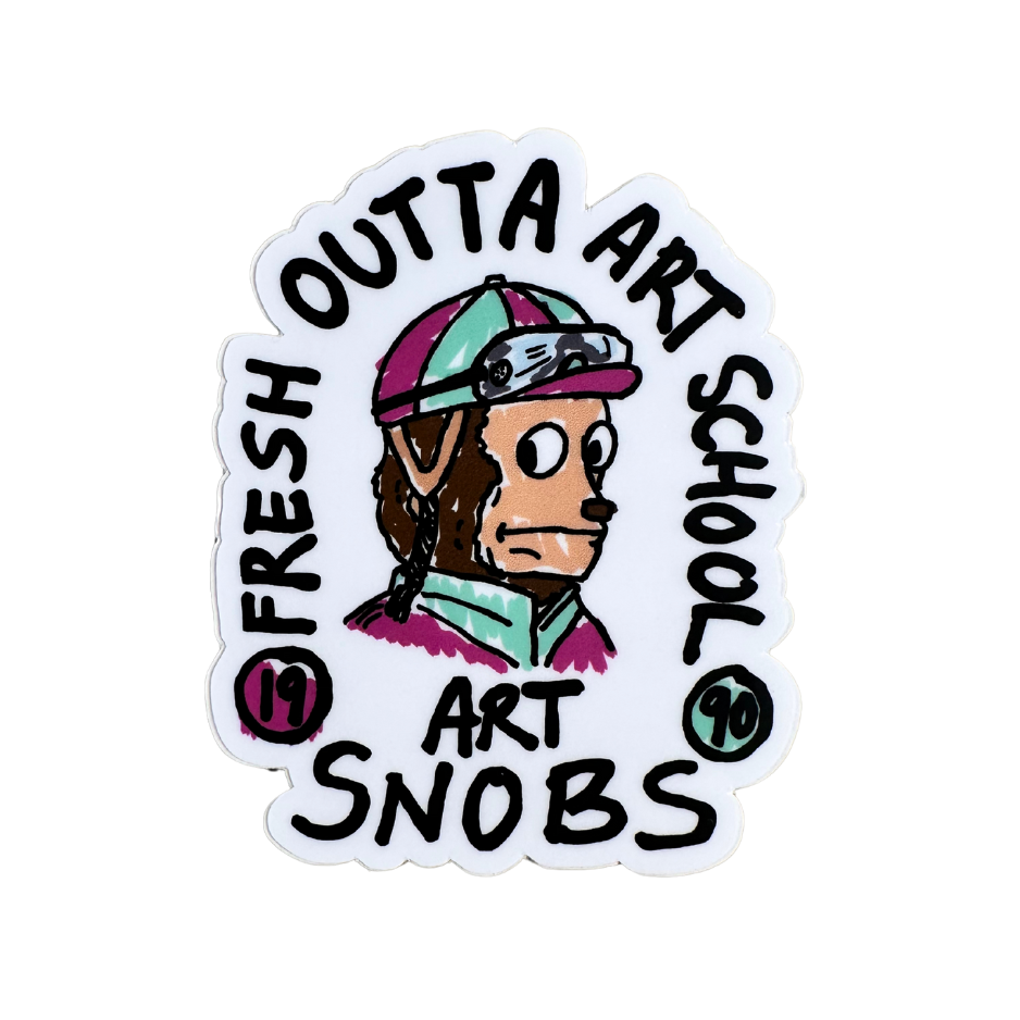 Art Snobs Fresh Outta Art School Sticker