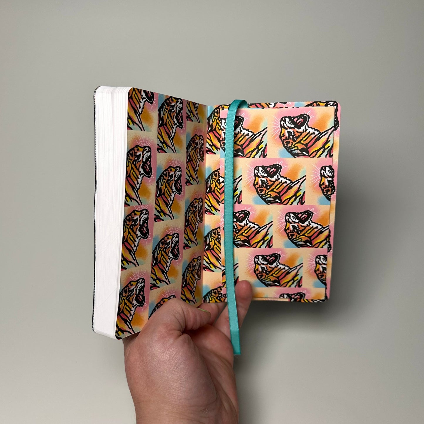 Black with Tiger 4x6 Notebook