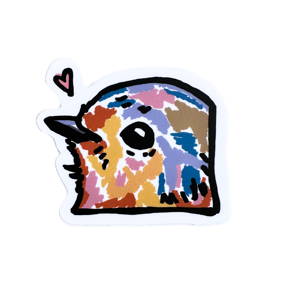 Bird & Heart Sticker